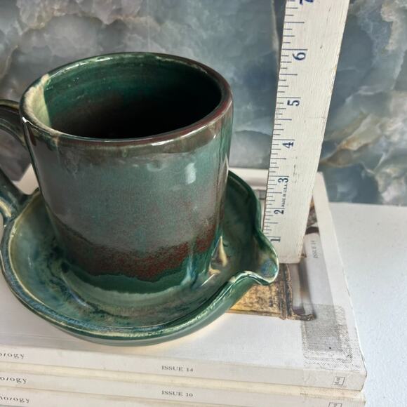 Brown's Pottery Handmade Arden NC Bacon Cooker Striped Glazed - Picture 6 of 10